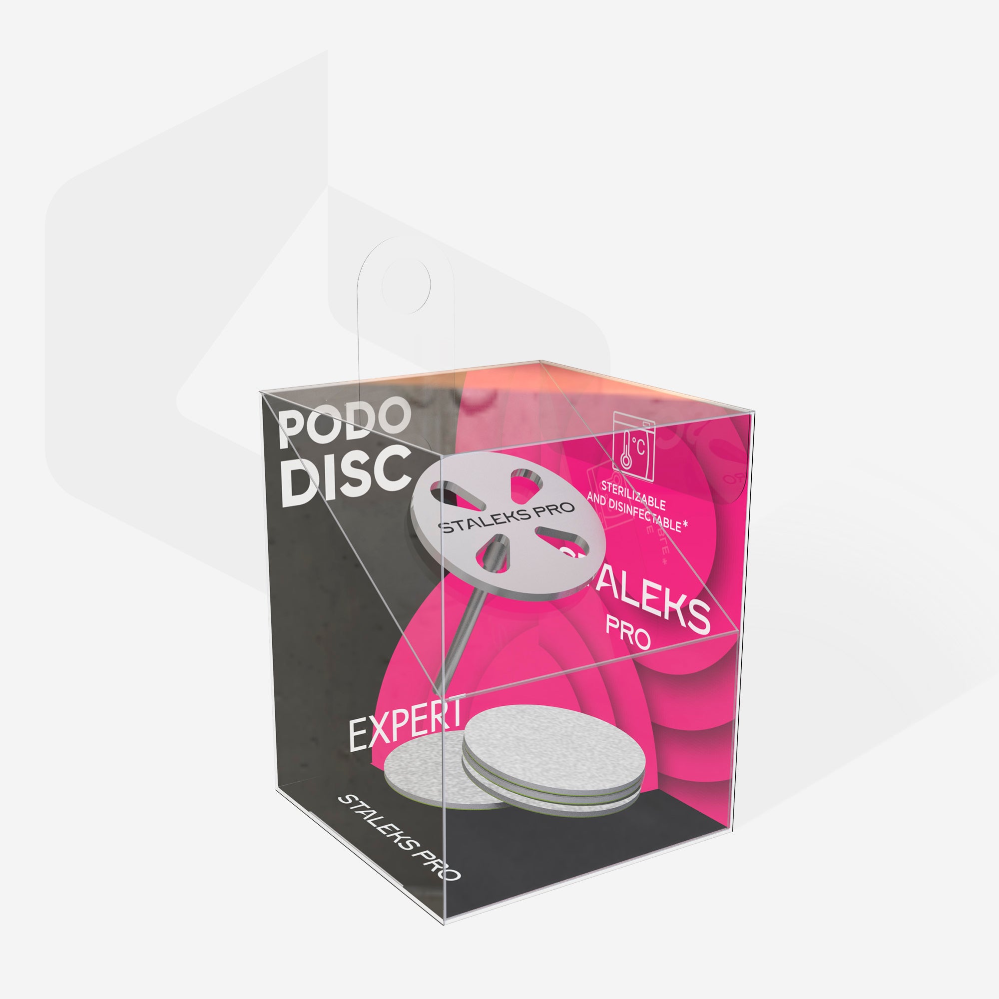 Verlängerte Pedikürescheibe PODODISC EXPERT M (20 Mm) + Set Der Einwegfeile 180 (5 Stück)