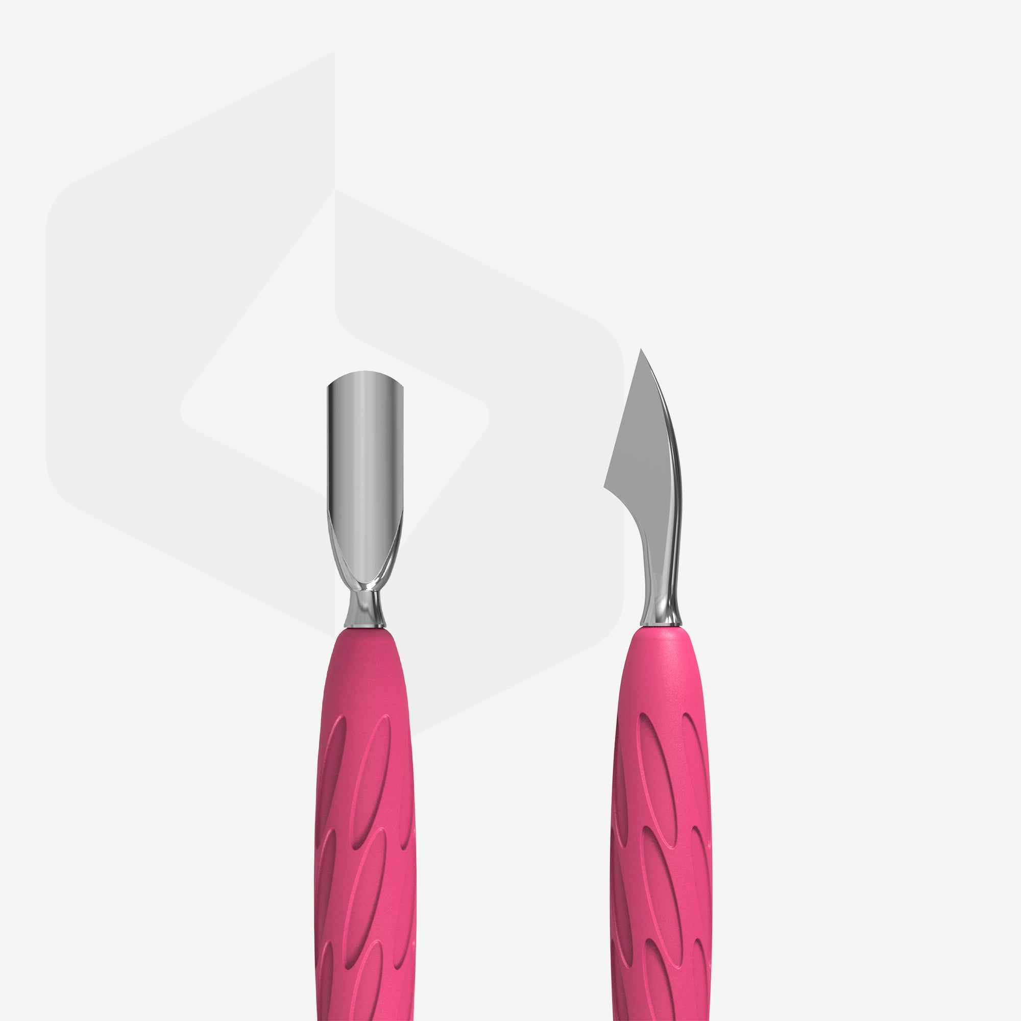 Nagelhautschieber Mit Silikongriff "Gummy" UNIQ 10 TYP 3 (Schmaler Runder Schieber + Beil)