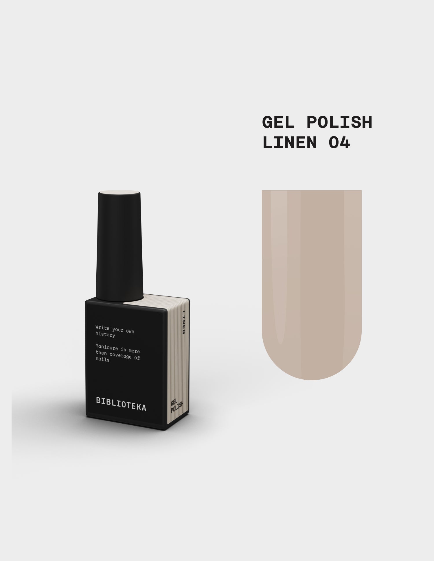 BIBLIOTEKA Gel Polish № 04 Linen – Beige, 10 ml
