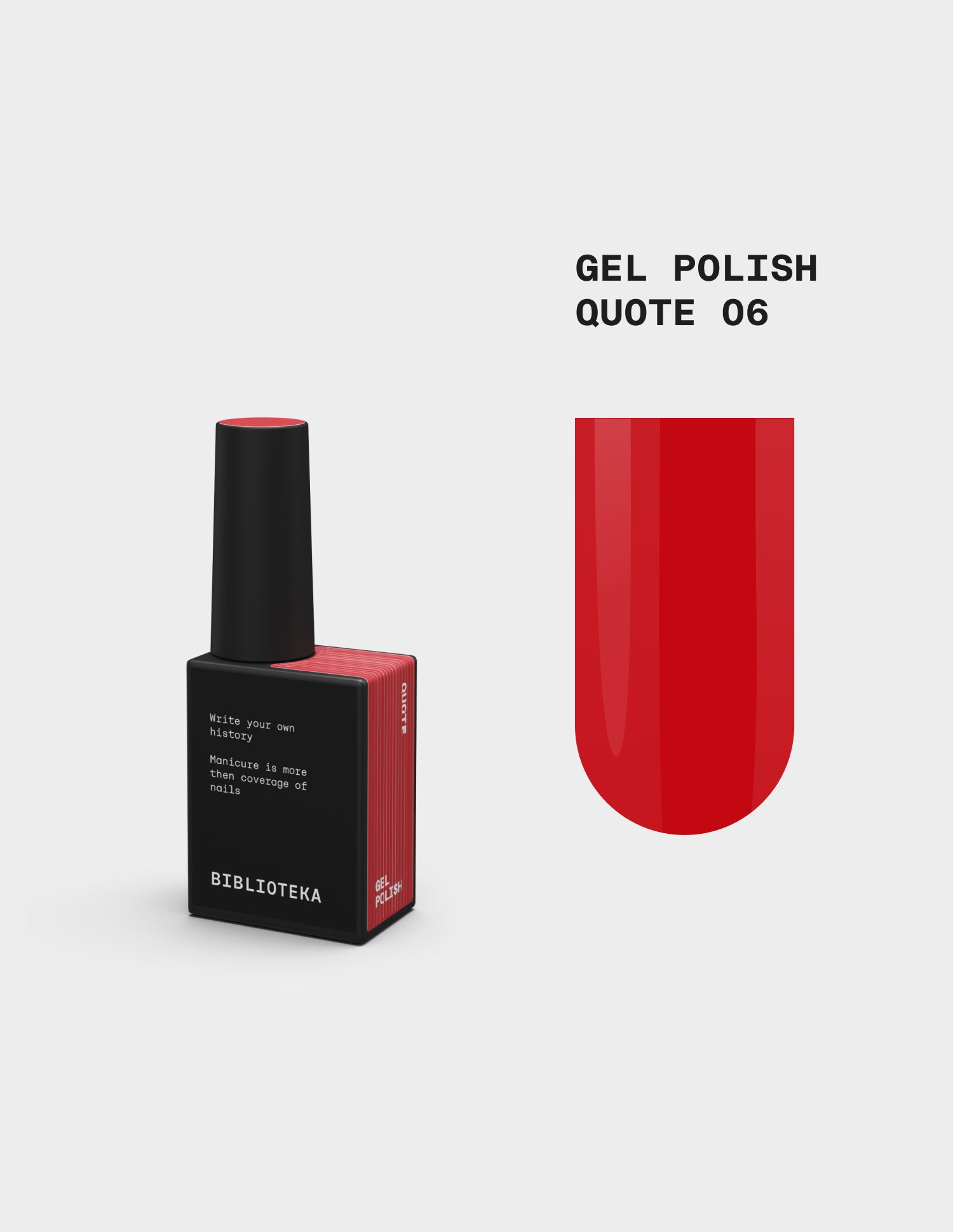 BIBLIOTEKA Gel Polish № 06 Quote – Red, 10 ml
