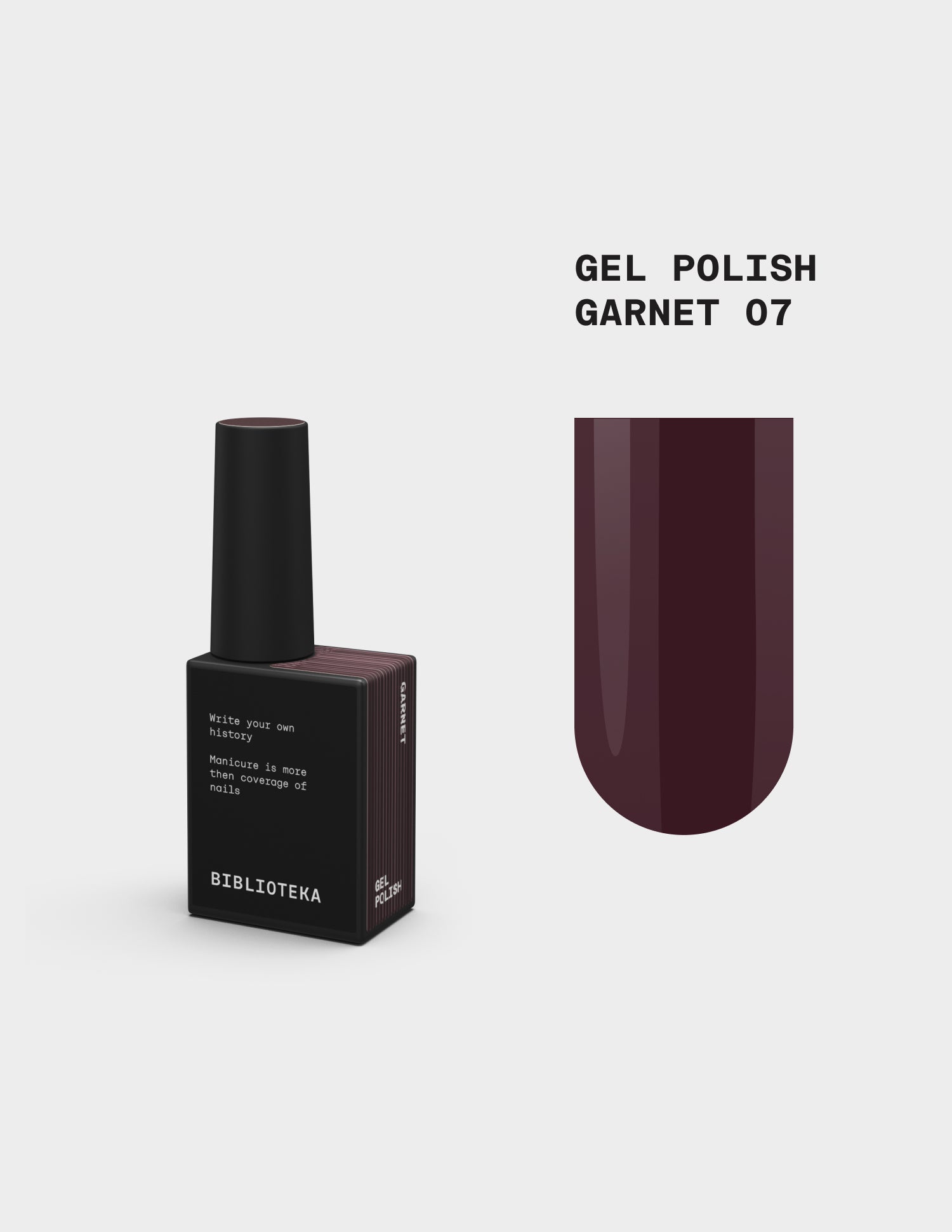 BIBLIOTEKA Gel Polish № 07 Garnet – Burgundy, 10 ml